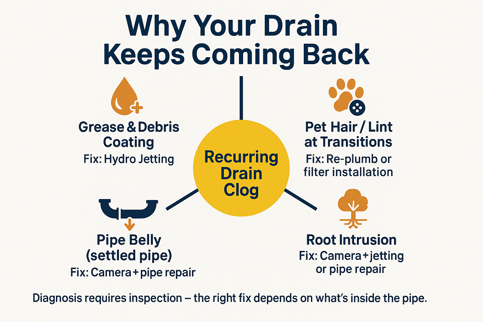 Why the Same Drain Keeps Clogging Even After It's Been Cleared